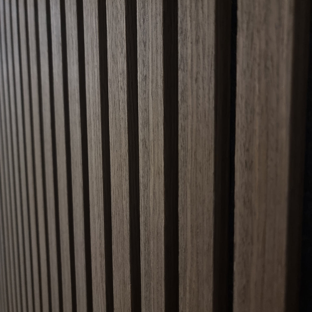 Standard Acoustic Slatted Wall Panels 240 x 60cm - Walnut