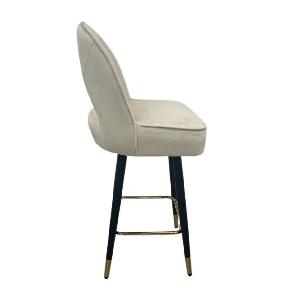 Bjorn Bar Stools in Beige Velvet