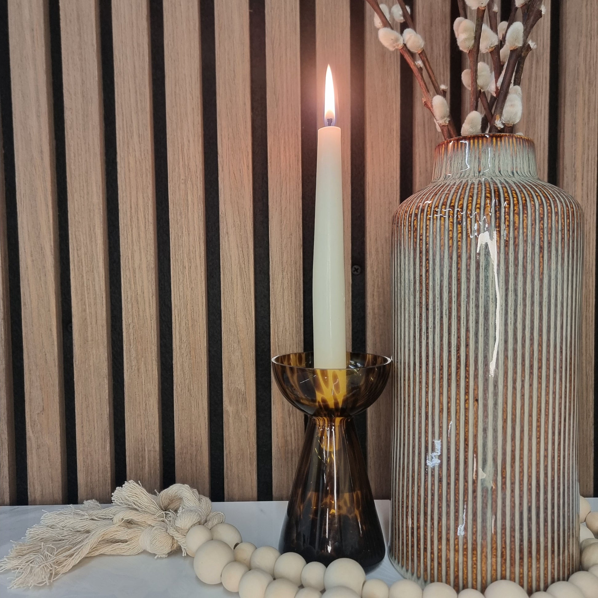 Deluxe Acoustic Slatted Wall Panels 240 x 60cm - Walnut