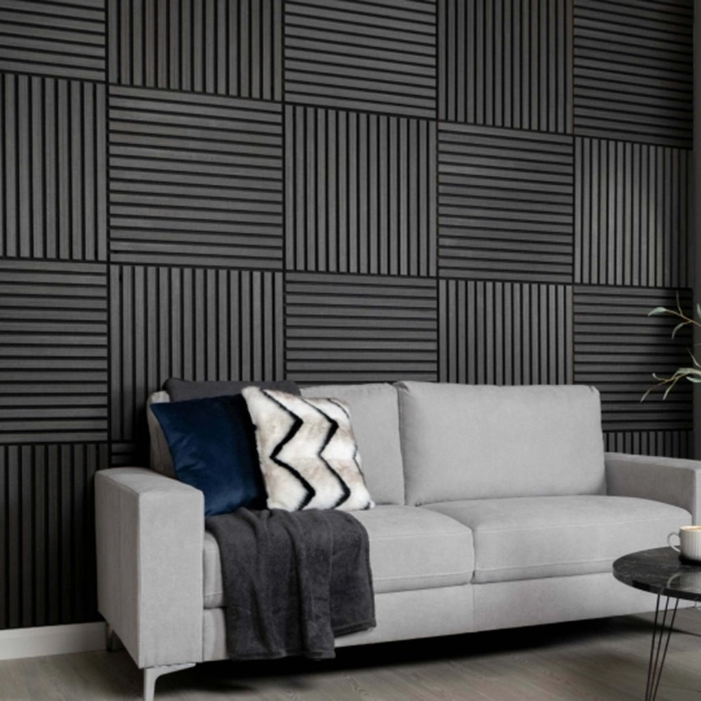 Acoustic Square Wall Panels 60 x 60cm (SET of 4) - Charcoal Black