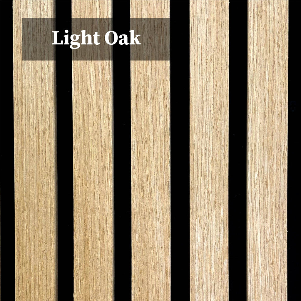 Standard Acoustic Slatted Wall Panels 240 x 60cm - Light Oak