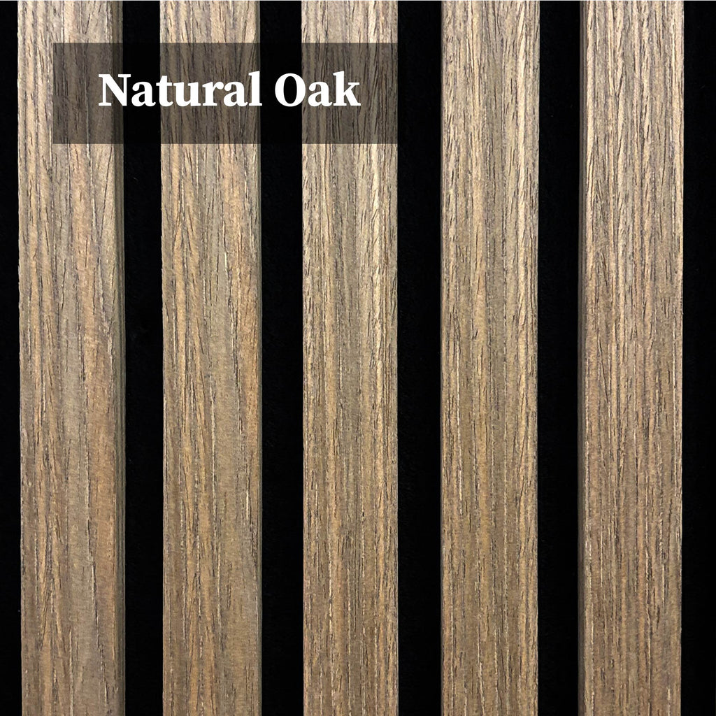 Standard Acoustic Slatted Wall Panels 240 x 60cm - Natural Oak