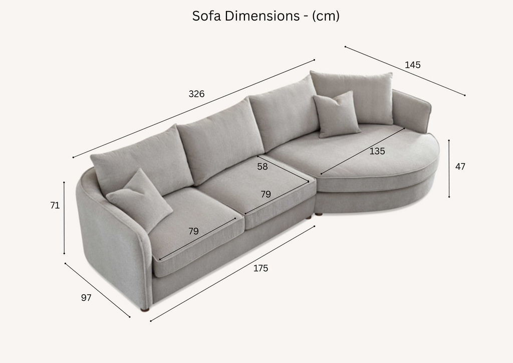 Rubin Corner Chaise Sofa in Charcoal Boucle