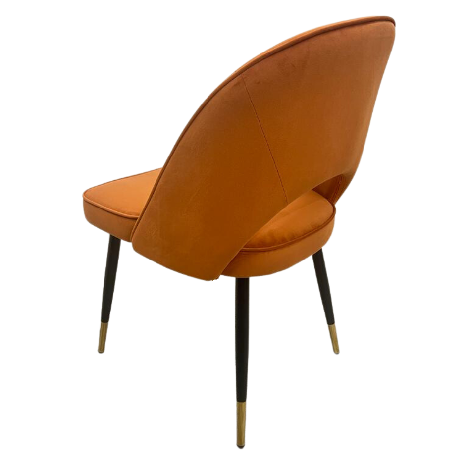 Bjorn Dining Chair in Rust Velvet