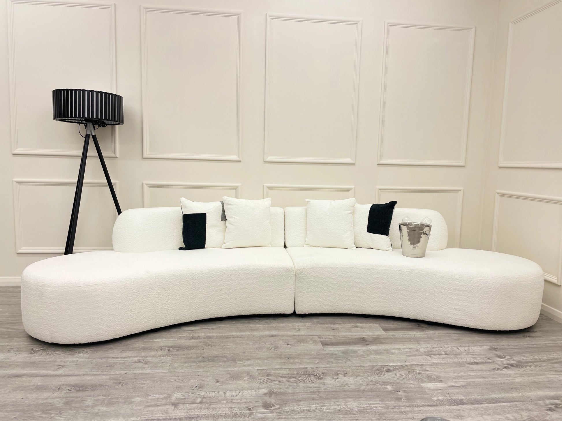 Miami Curved Cinema Boucle Sofa