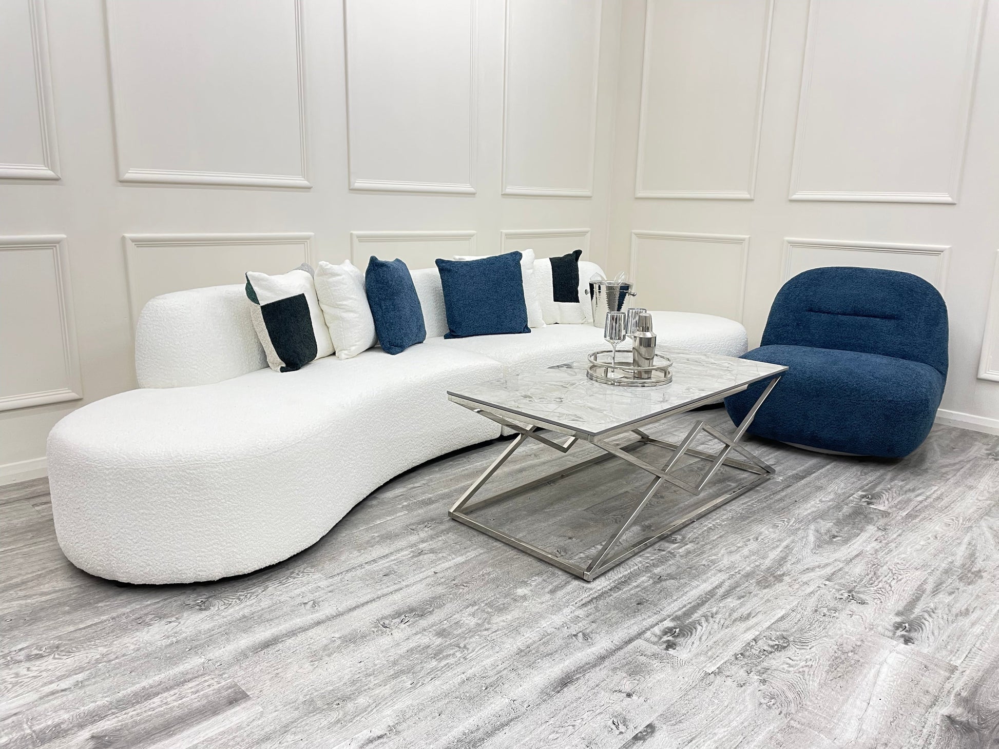 Miami Curved Cinema Boucle Sofa