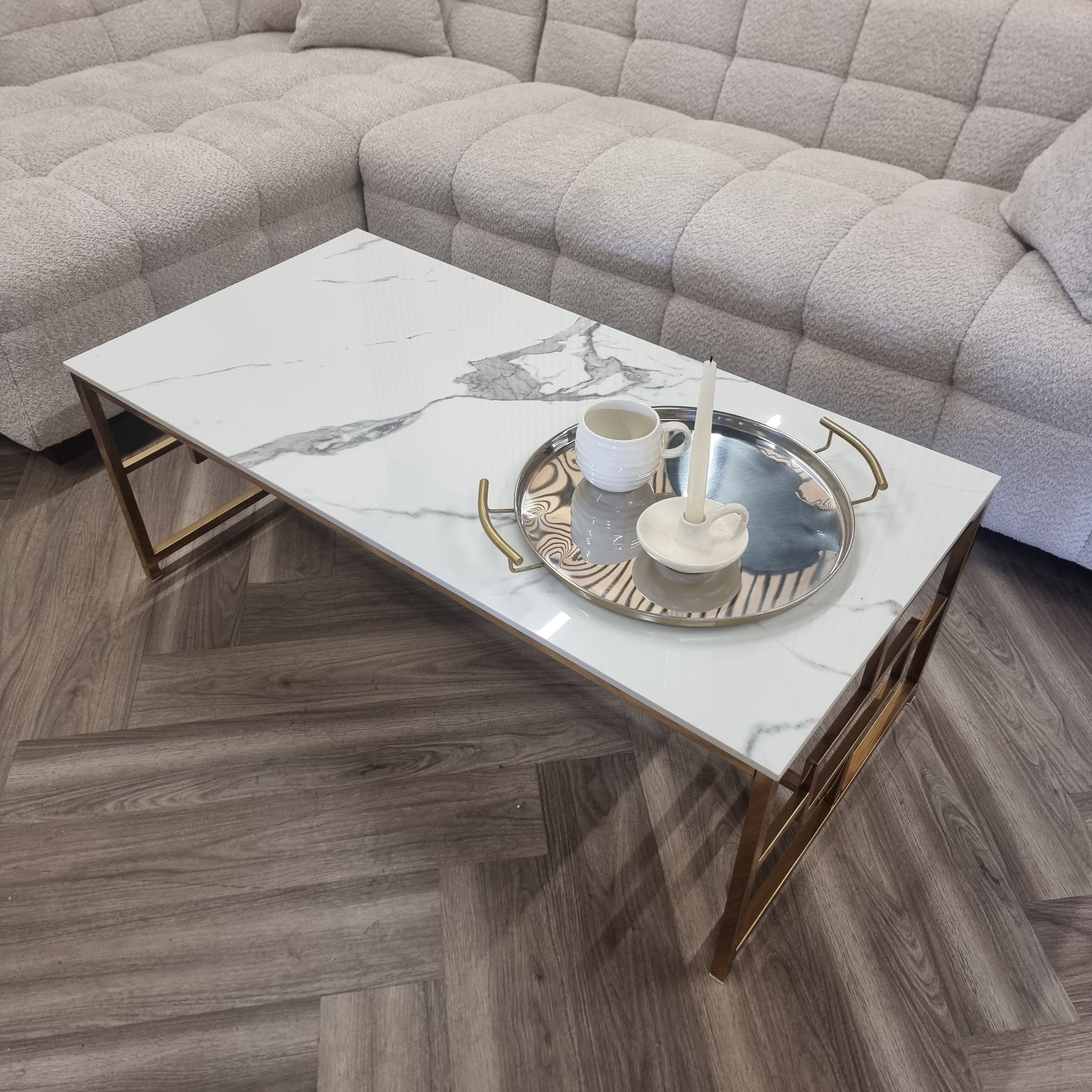 Nori Gold Rectangular Coffee Table