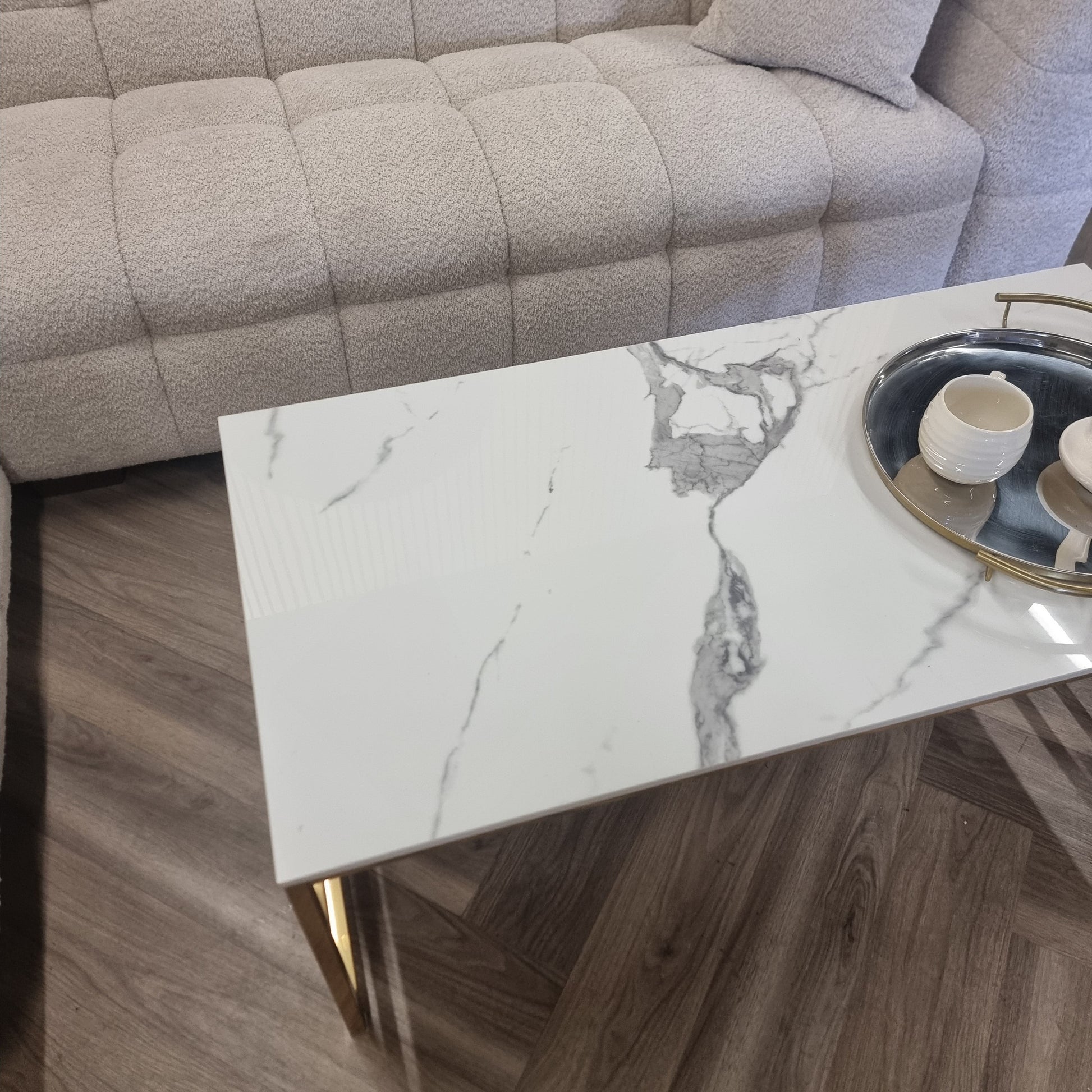 Nori Gold Rectangular Coffee Table