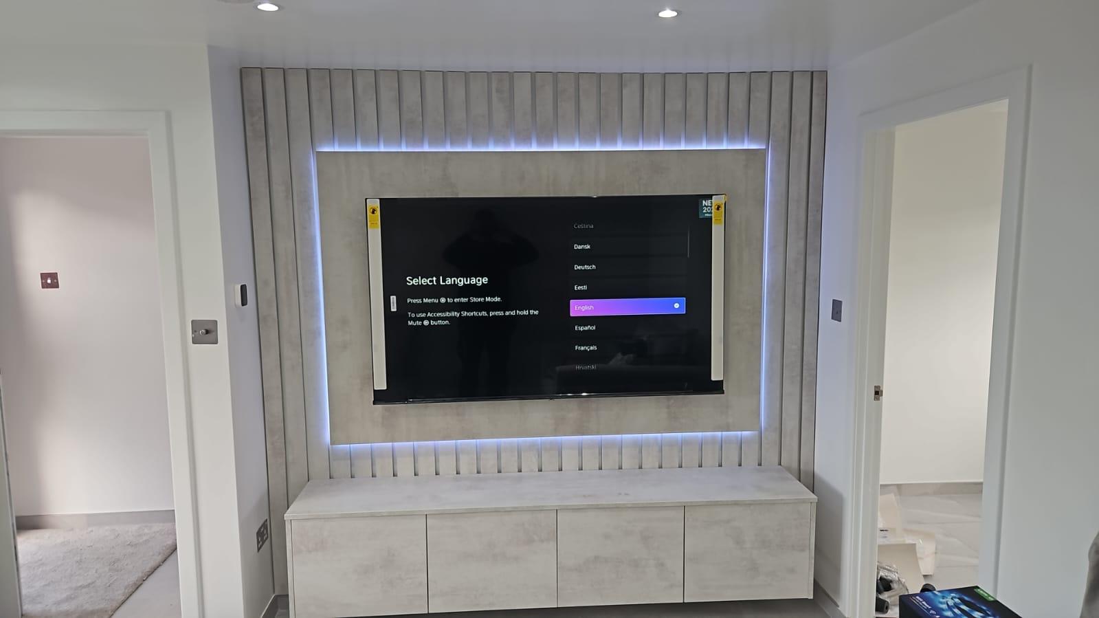 Silver Media Wall Package