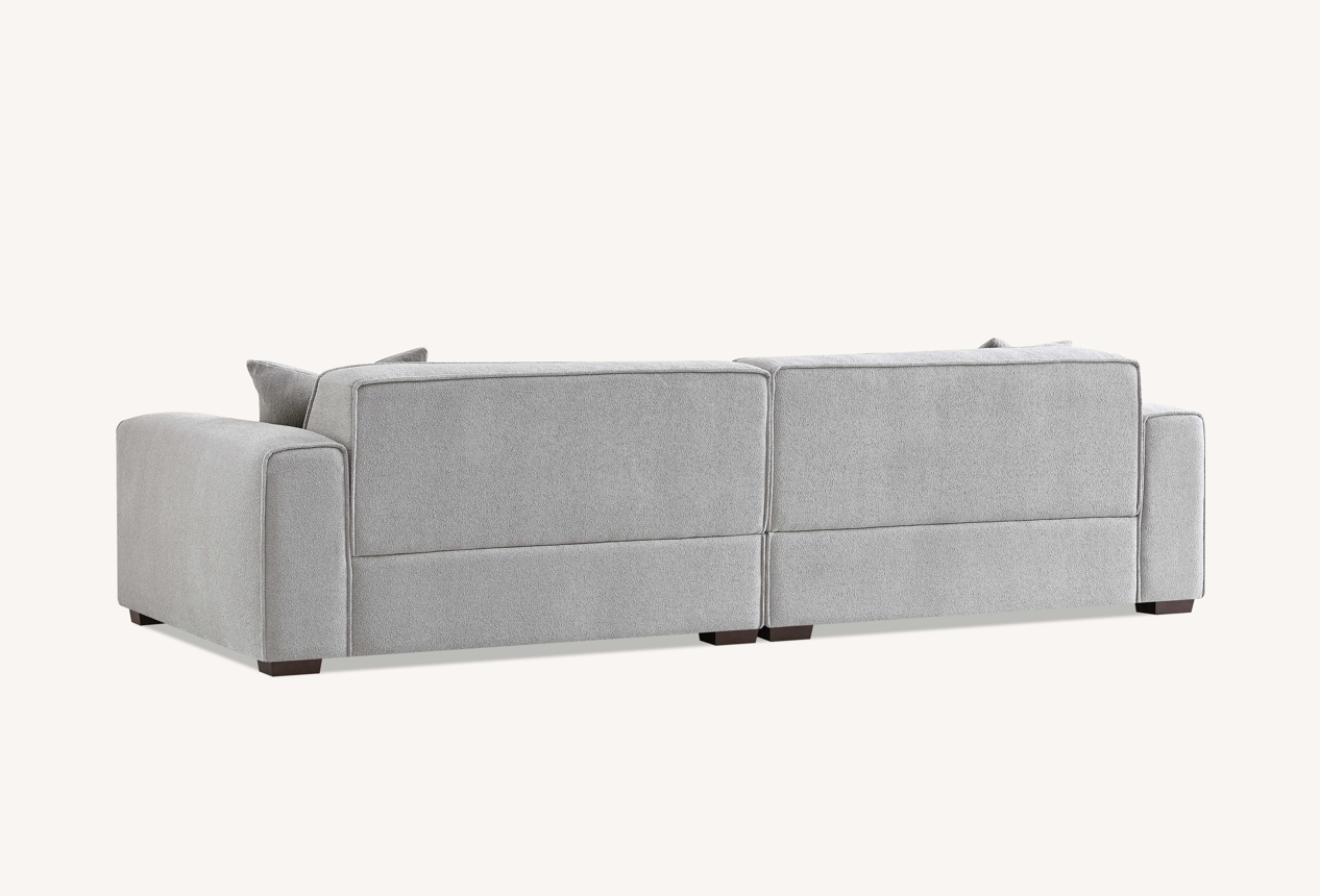 Dakota 4 seater sofa with Chaise in Pebble Boucle