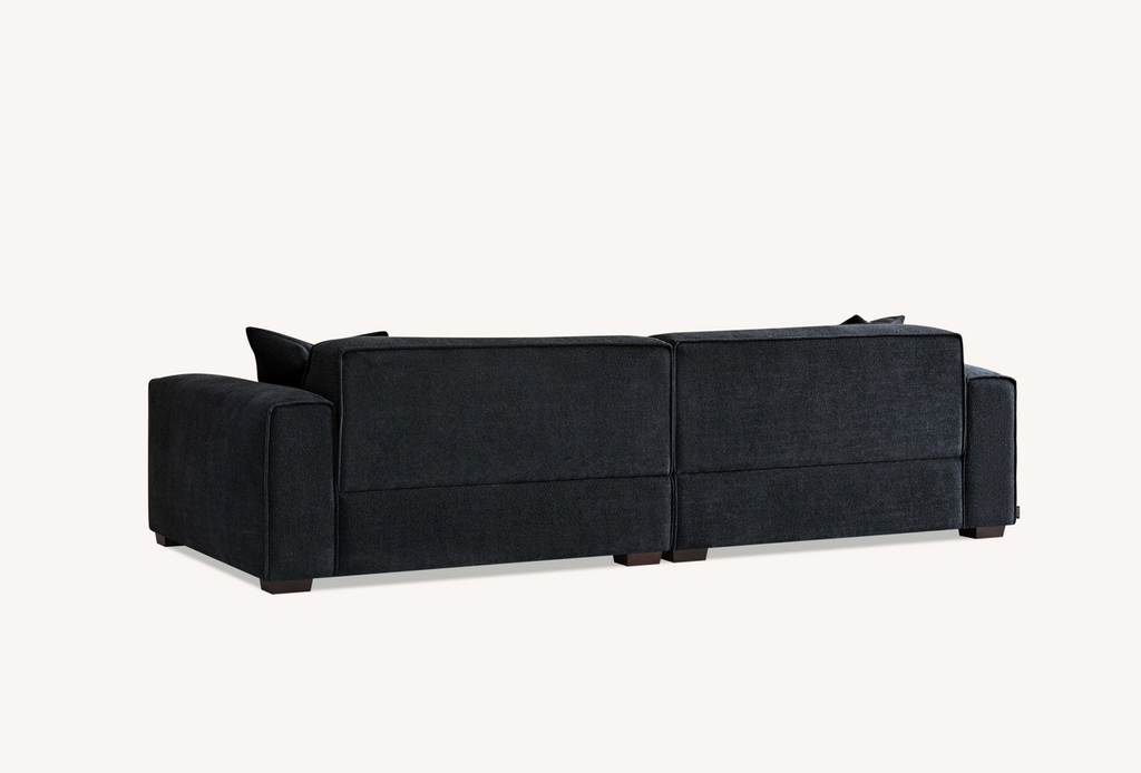 Dakota 4 seater sofa with Chaise in Midnight Boucle