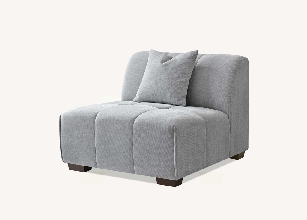 Leonard Left Hand Corner Sofa Group in Cloudy Grey Boucle