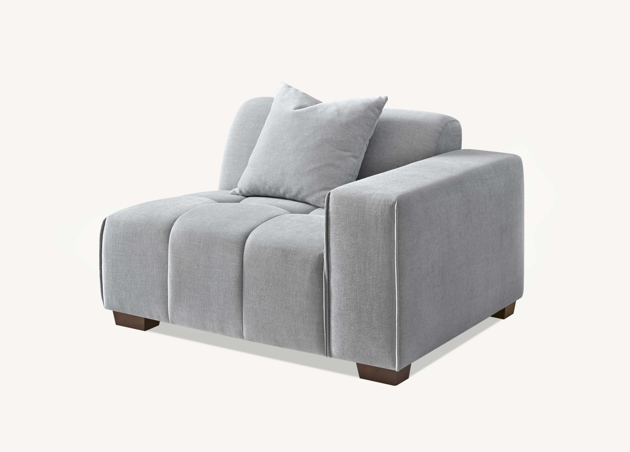 Leonard Left Hand Corner Sofa Group in Cloudy Grey Boucle