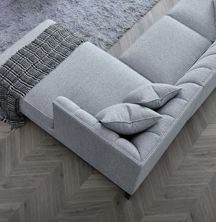 Cooper Right Hand Corner Sofa Group in Dolphin Boucle