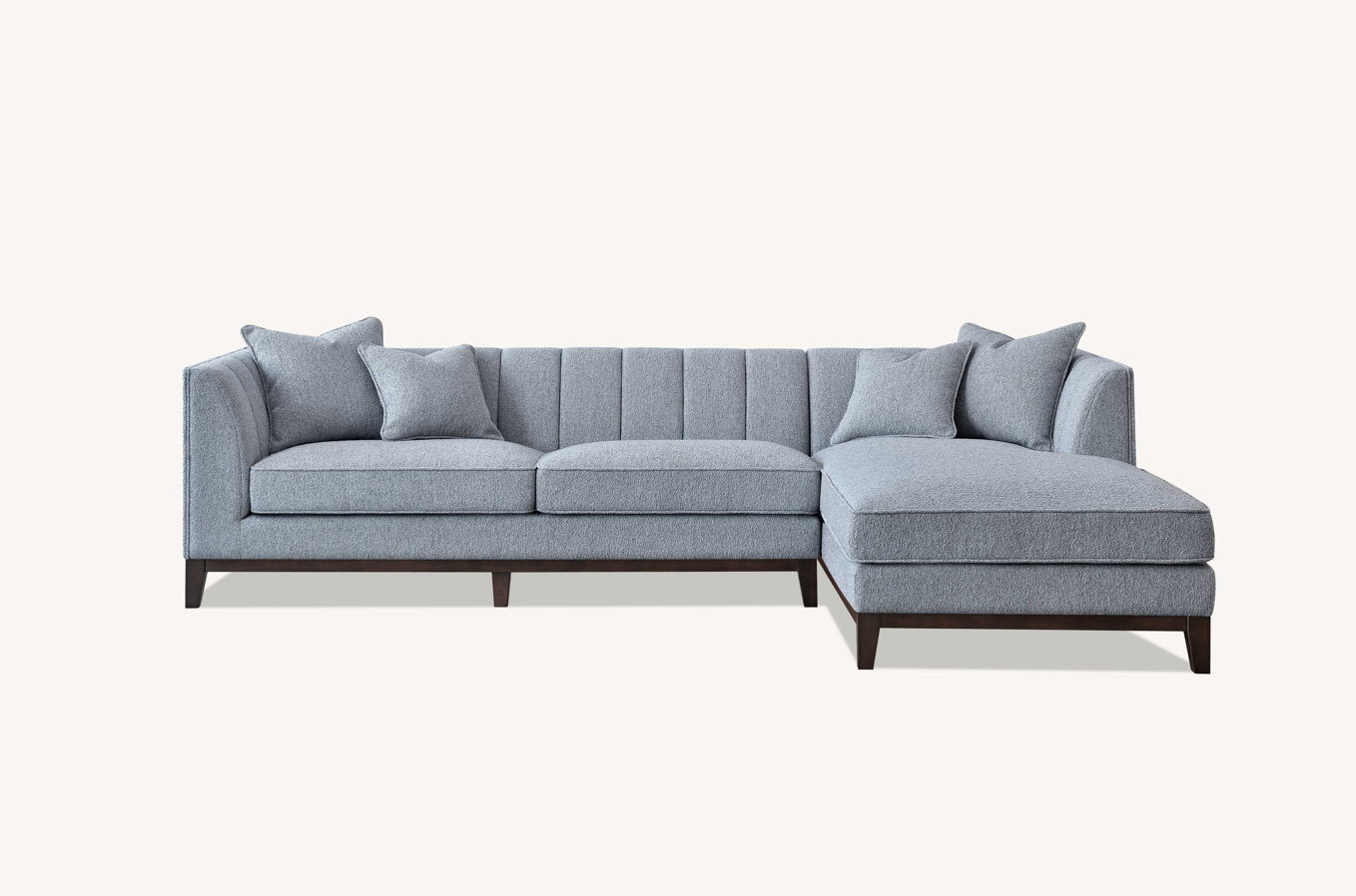 Cooper Right Hand Corner Sofa Group in Dolphin Boucle