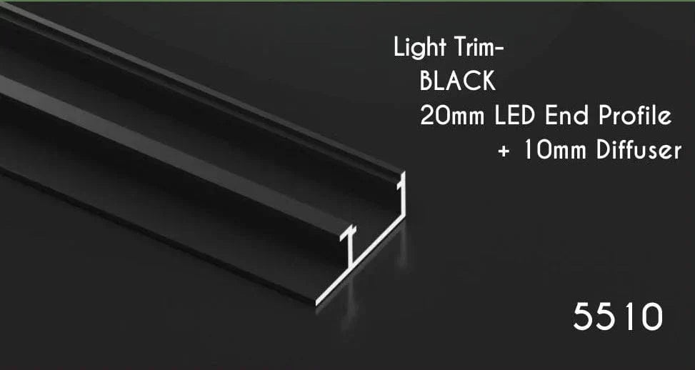LED Light Trim - 20mm End Profile & 10mm Diffuser