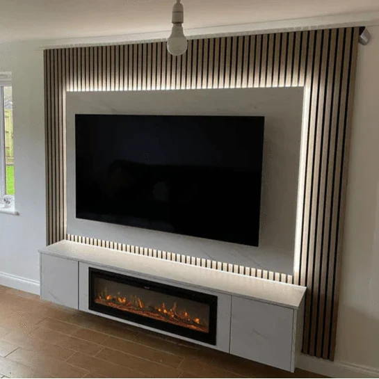 Floating Wall Unit with 40" Electric Fire - 2m Width