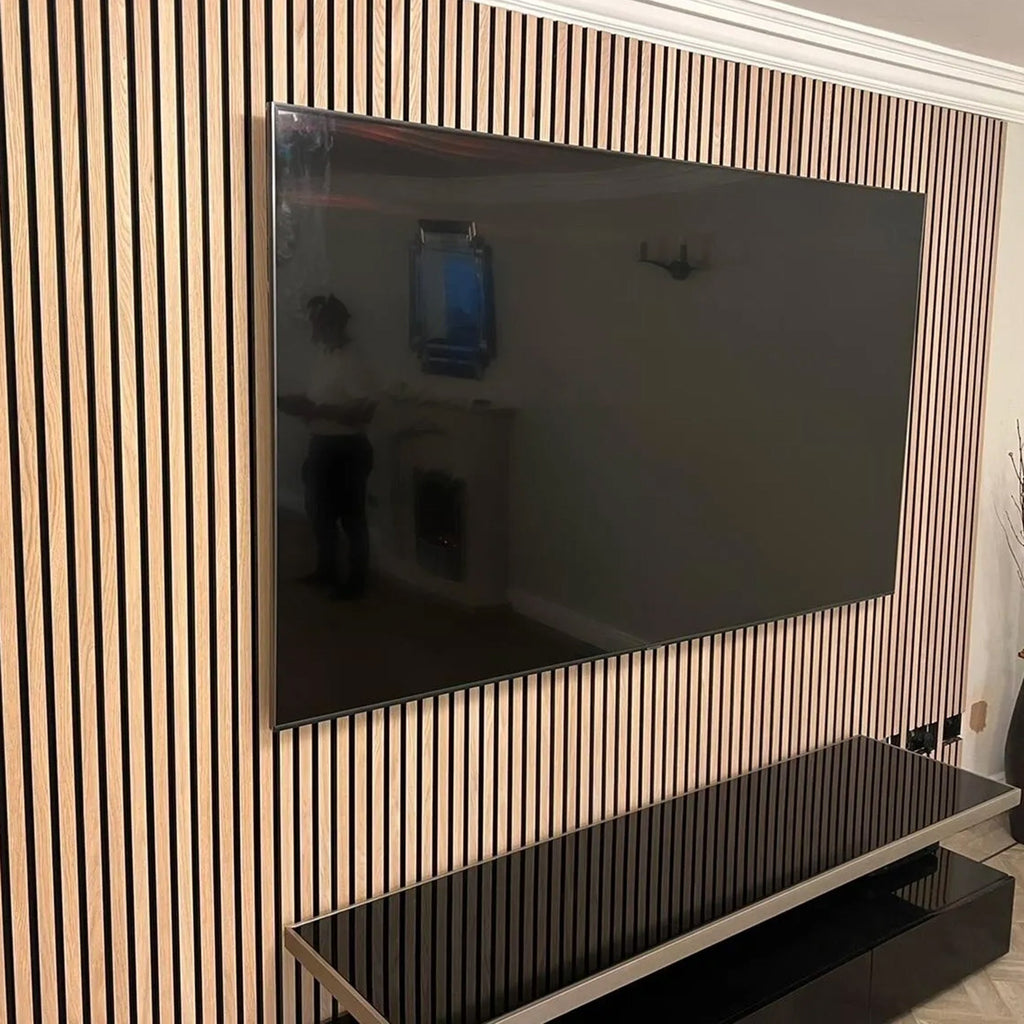 Standard Acoustic Slatted Wall Panels 240 x 60cm - Light Oak