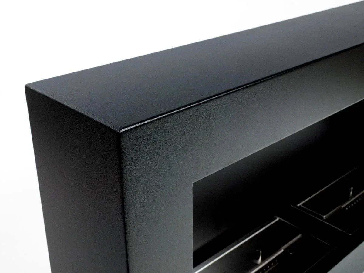 Large Wall Mounted Biofireplace - Black