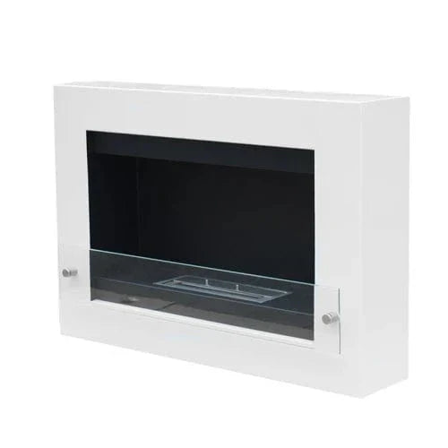 Nebraska Wall Mounted Biofireplace - White