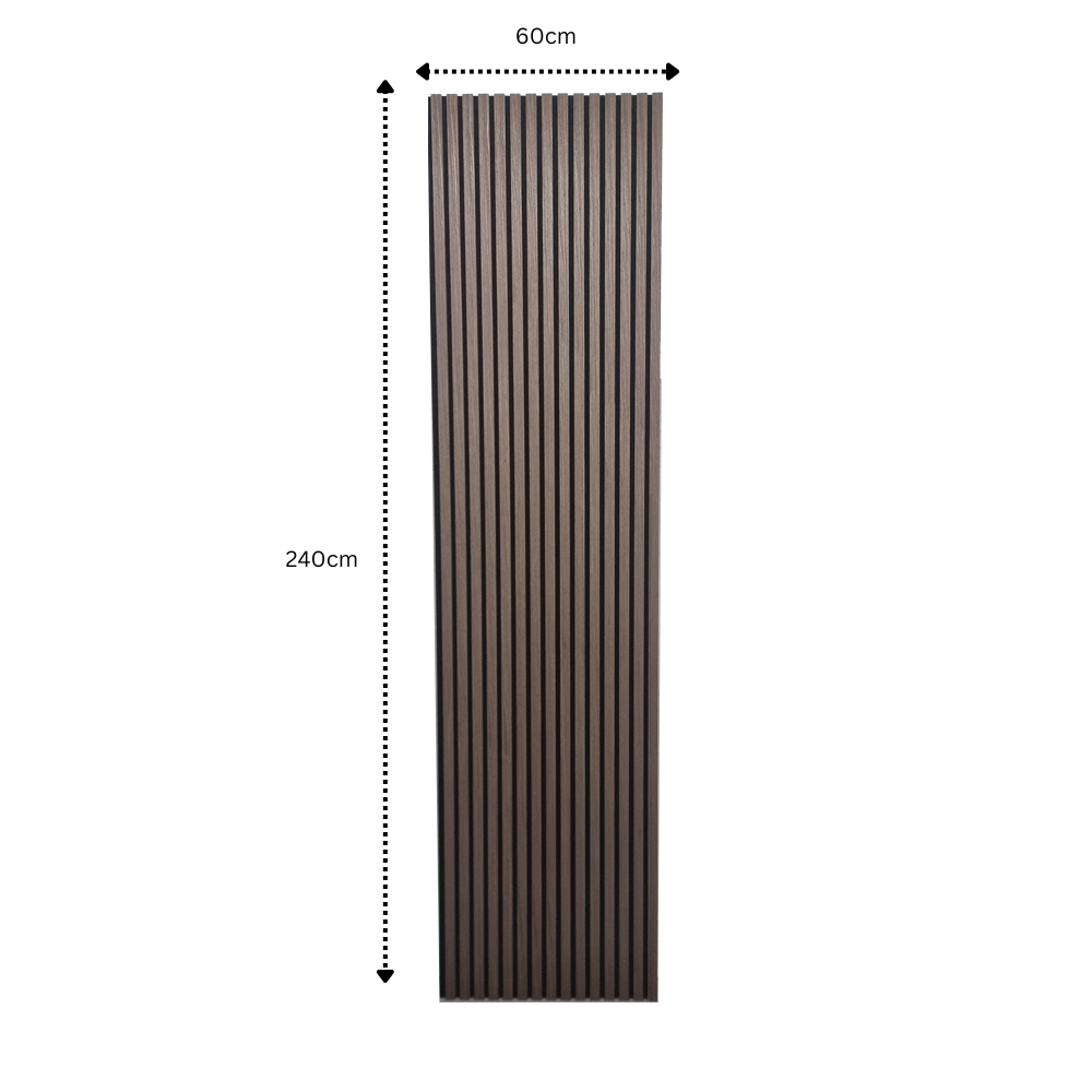 Standard Acoustic Slatted Wall Panels 240 x 60cm - Natural Oak